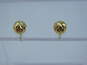 Romantic 18k Yellow Gold Floral Etched Stud Earrings 1.1g image number 3