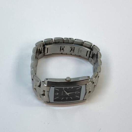 Designer Bulova C837288 Silver Rectangular Water Resist Analog Quartz Wristwatch image number 2