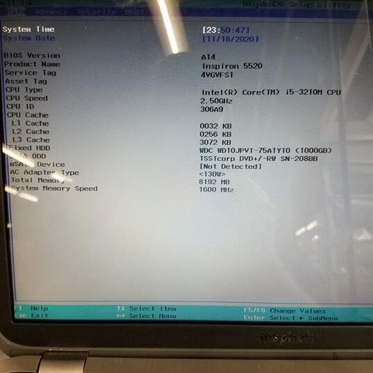 Dell Inspiron 5520 15in Laptop Intel i5-3210M CPU 8GB RAM 1TB HDD image number 9