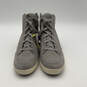 Womens Out 'N About NL4443-081 Gray White Suede Lace-Up Booties Size 10 image number 1