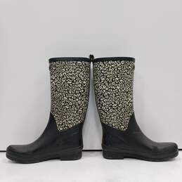 Vera Bradley Women's Black and White Rubber Rainboots Size 7 alternative image