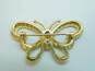 14K Yellow Gold 0.40 CTTW Round Diamond Butterfly Brooch 4.7g image number 3