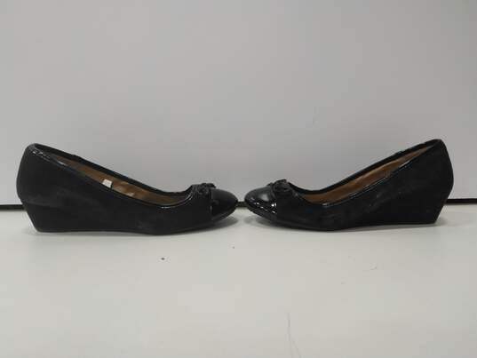 Women's Black Merona Wedge Heel Shoes Size 9 image number 3