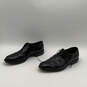 Mens Black Leather Cap Toe Wingtip Lace-Up Oxford Dress Shoes Size 10.5C image number 1