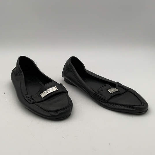 Womens Fredrica A5175 Black Leather Round Toe Slip On Loafer Shoes Size 9 B image number 3