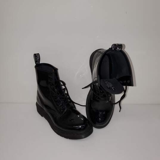 The Dr. Martens Black Airwair Zavala Leather Combat Boots AW004 Sz US8 UK6 EUR39 image number 1