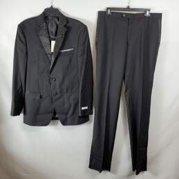 Calvin Klein Men Black 2PC Suit Sz 40 NWT