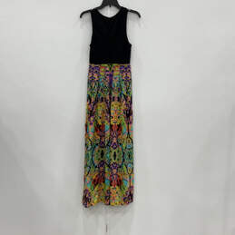 NWT Womens Multicolor Sleeveless Round Neck Back Zip A-Line Dress Size 8