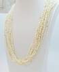 Romantic 14k Yellow Gold Clasp & Beads 10 Strand Fresh Water Pearl Necklace 138.9g image number 2