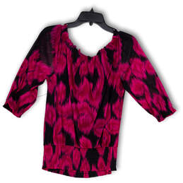 NWT Womens Purple Black Off The Shoulder Pullover Blouse Top Size Medium alternative image