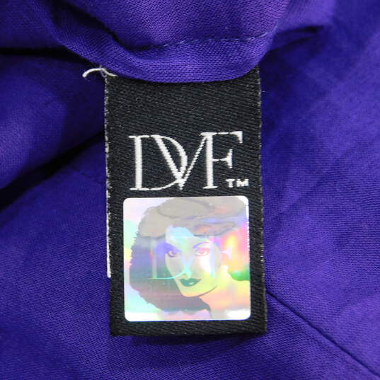 Diane Von Furstenberg Purple Cotton Sheer Blouse image number 6