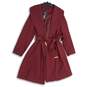 NWT Papillon Womens Red Shawl Collar Long Sleeve Tie Waist Trench Coat Size XL image number 1