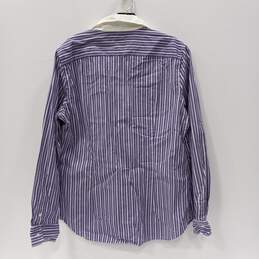 Lauren Ralph Lauren Purple Striped Button Up Dress Shirt Men's Size Large alternative image