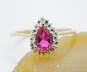 10K Gold Pear Shape Ruby Ring 1.7g image number 1