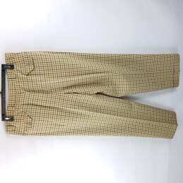 Sergio Valentino Men Brown Plaid Dress Pants 50 alternative image