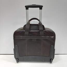 Leather Carryon Rolling Suitcase Luggage alternative image
