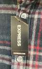 NWT Express Mens Multicolor Plaid Long Sleeve Collared Button-Up Shirt Size XS image number 3