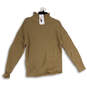 NWT Womens Beige Knitted Mock Neck Long Sleeve Pullover Sweater Size S image number 1