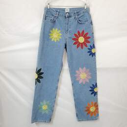 BDG Women's Flower Embroidered Wide Leg Jeans Size 31