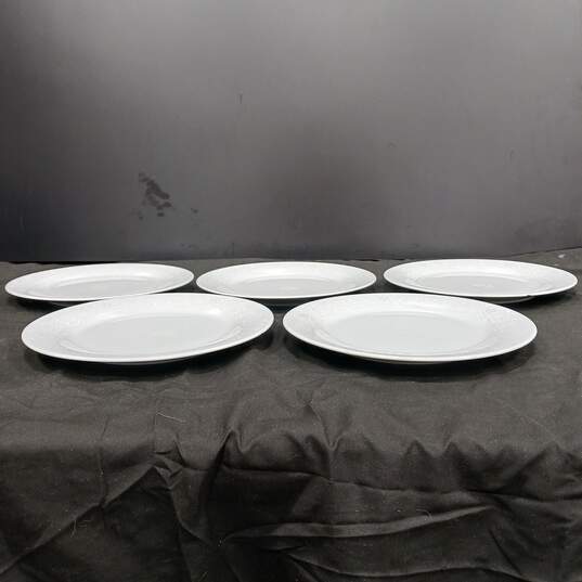 5pc Crown Ming Queens Lace Dinner Plate Set image number 6