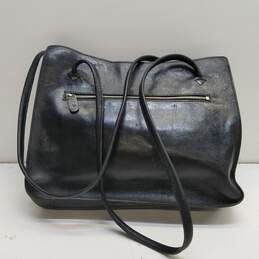 Monsac Vintage Leather Shoulder Bag Black