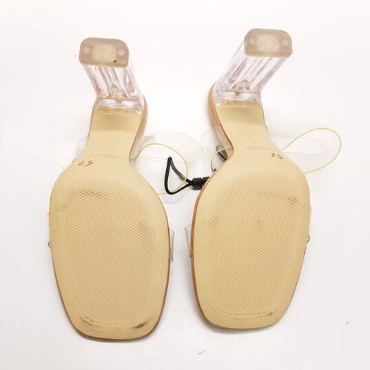 Zara Transparent Heel Sandals Beige 7.5 image number 6