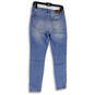 Womens Blue Denim Medium Wash Pockets Stretch Skinny Leg Jeans Size 26 image number 2