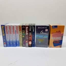 Lot of 16 Blank VHS Tapes - Maxwell, Sony, Scotch, TDK, JVC, Fujifilm alternative image
