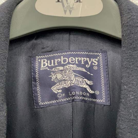 Vintage Burberrys Mens Black Double Breasted Overcoat With COA image number 4