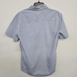 SONOMA Blue Pinstripe Short Sleeve Collared Button Up Dress Shirt alternative image