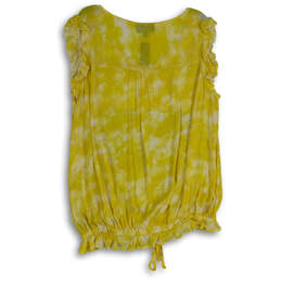 NWT Womens Yellow Tie-Dye Sleeveless V-Neck Pullover Blouse Top Size 18/20 alternative image