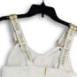 NWT Womens White Gold Sweetheart Neck Back Zip Cropped Tank Top Size Large image number 4