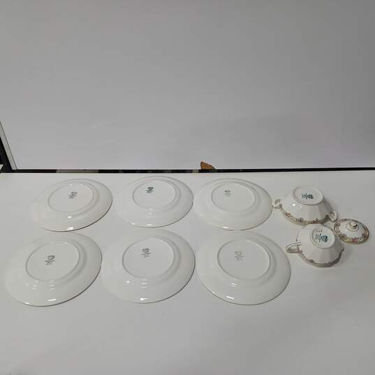 Edwin M. Knowles Vitreous China Plates with Crème & Sugar image number 4