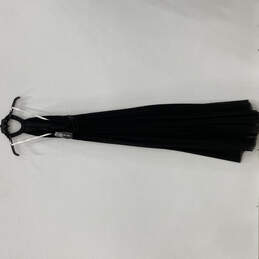 NWT Womens Black Sleeveless Beaded Backless Halter Neck Maxi Dress Size 00 alternative image