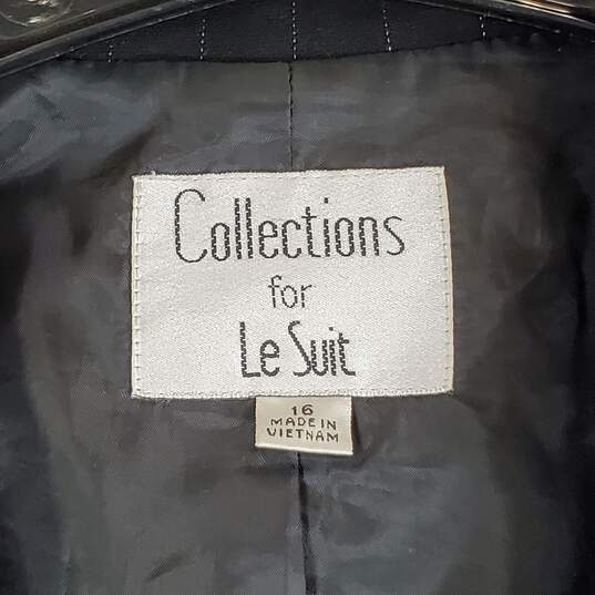Collection for Le Suit Men Black Suit Jacket Sz 16 image number 2