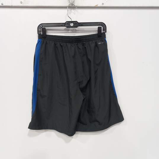 Nike Men's Dri-Fit Gray & Blue Athletic Running Shorts Size Medium image number 2