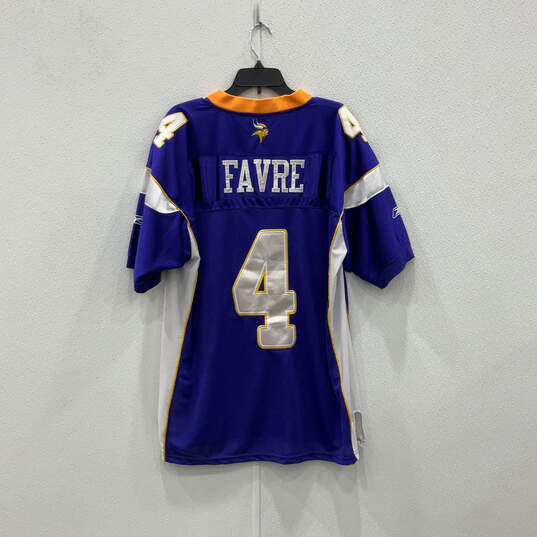 Mens Purple NFL Minnesota Vikings Brett Favre #4 Football Jersey Size 52 image number 2