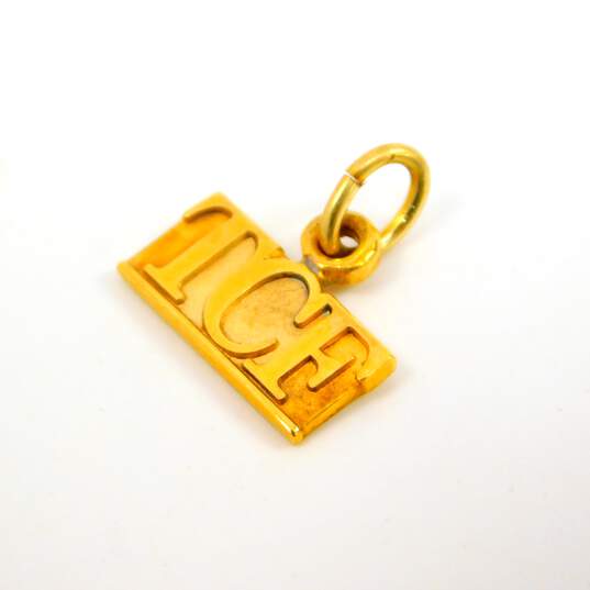 10k Yellow Gold Service Pendant 1g image number 2