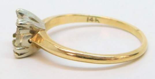 14K Yellow Gold Ring Setting For Round Solitaire Stone 2.0g image number 2