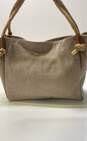 Michael Kors Isla Brown Leather Trim + Canvas Tote Bag (NWT) image number 2