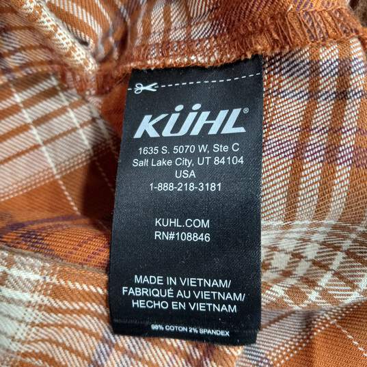 Women's Kuhl Plaid Button-Up Long Sleeve Shirt Sz M image number 4