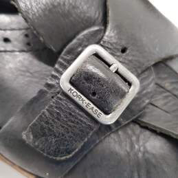 Kork-Ease Bailee Kiltie Monk Strap Black Leather Oxford Loafer Shoes Women's Sz 8M alternative image