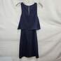 NWT Theory WM's Silk Osteen Navy Blue Crossover Mini Dress Size 4 image number 2