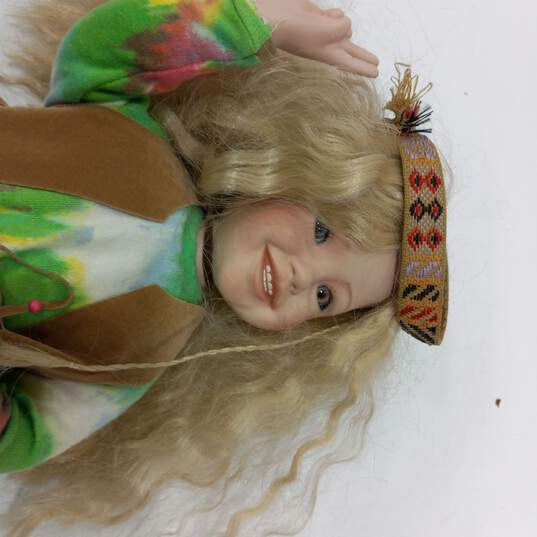 Danbury Mint Porcelain Harmony Hippie Doll w/Box image number 3