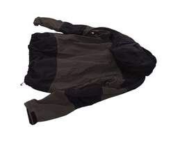 Mens Brown Long Sleeve Hooded Full Zip Windbreaker Jacket Size Large alternative image