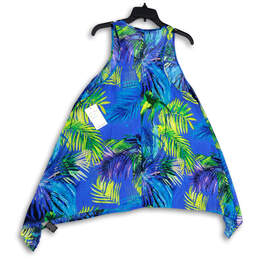 NWT Womens Multicolor Tropical Print Asymmetrical Hem Blouse Top Size XL alternative image