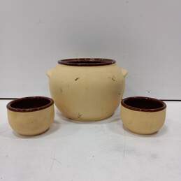 Wall Clay Bean Pot / W 2 bowls