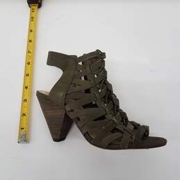 Vince Camuto Elishan Women's Size 5 Greenish Brown Leather Strap Upper Heels alternative image