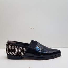 Armando Pollini Studded Black Patent Leather Loafers Size 42.5 EU/9.5 US