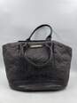 Authentic Christian Lacroix Brown Embossed Tote Bag image number 1